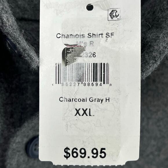 L.L. Bean Slightly Fitted Chamois Shirt Mens Size XXL 2XL Charcoal Gray - Picture 5 of 6